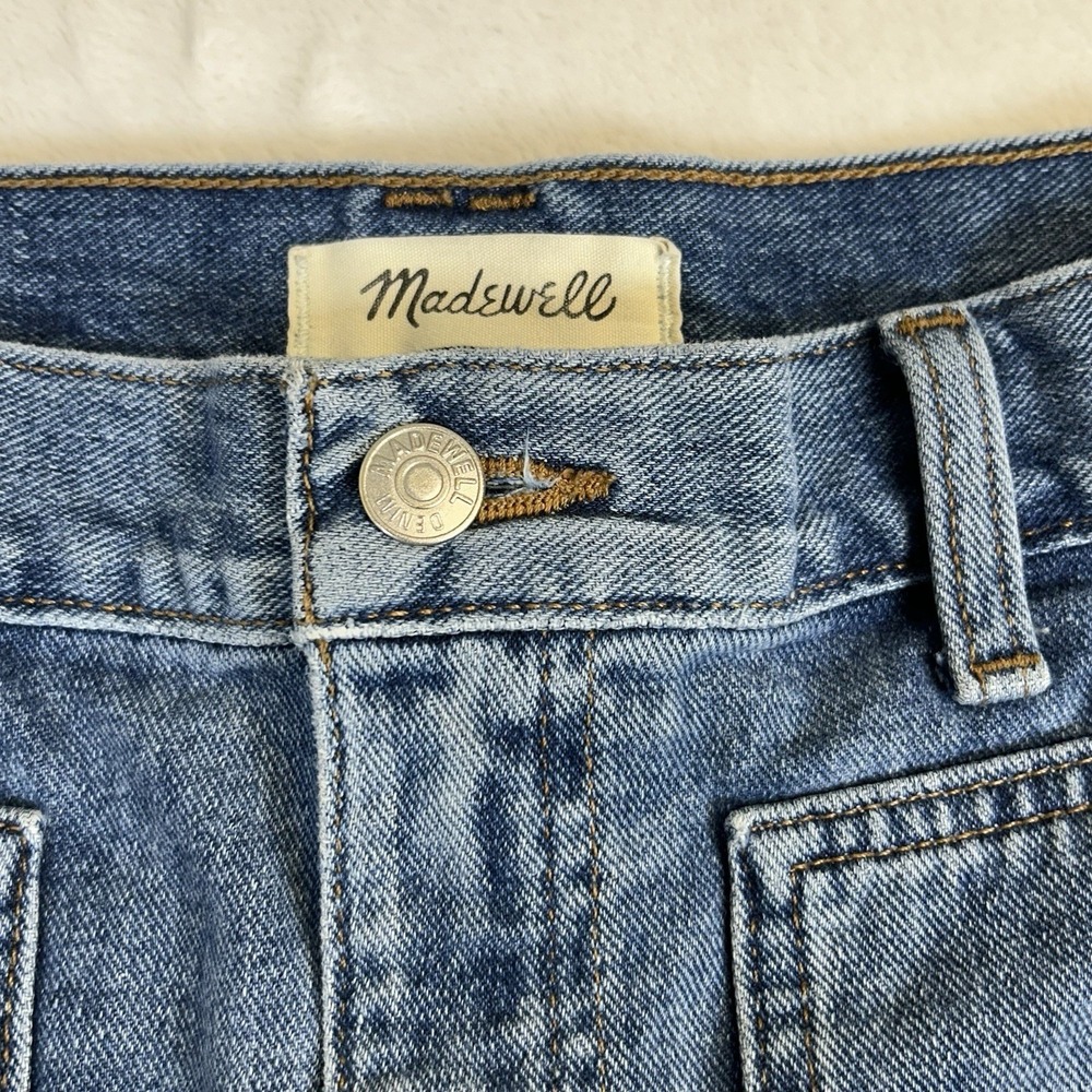 Madewell Balloon Jeans High Rise Cropped Greene Wash Workwear Edition Size‎ 28 - Picture 5 of 12